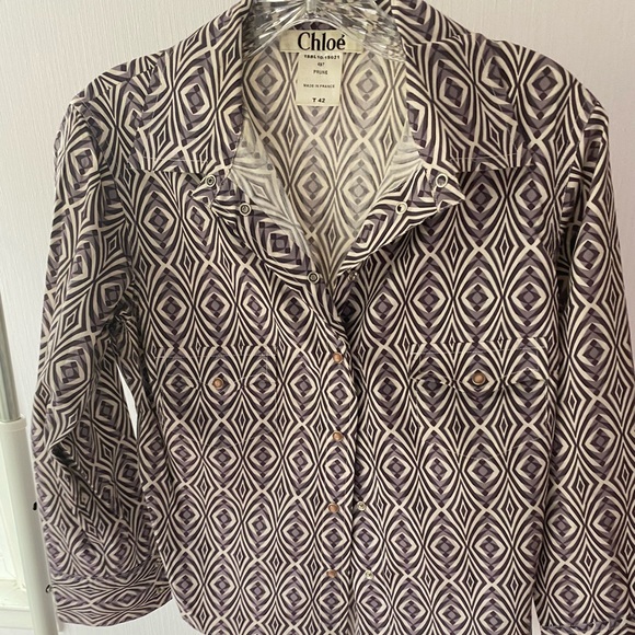 Chloe Prune Top Stella McCartney Sz 42 - Picture 3 of 6